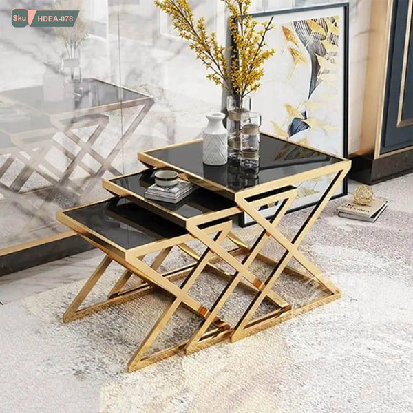 Metal Steel Side Table, Thermal Paint - HDEA-078