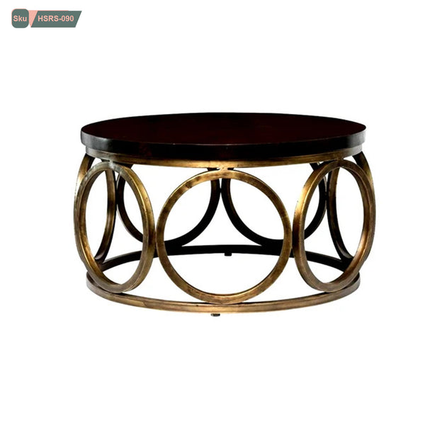 Coffee table made of steel and wood - HSRS-090