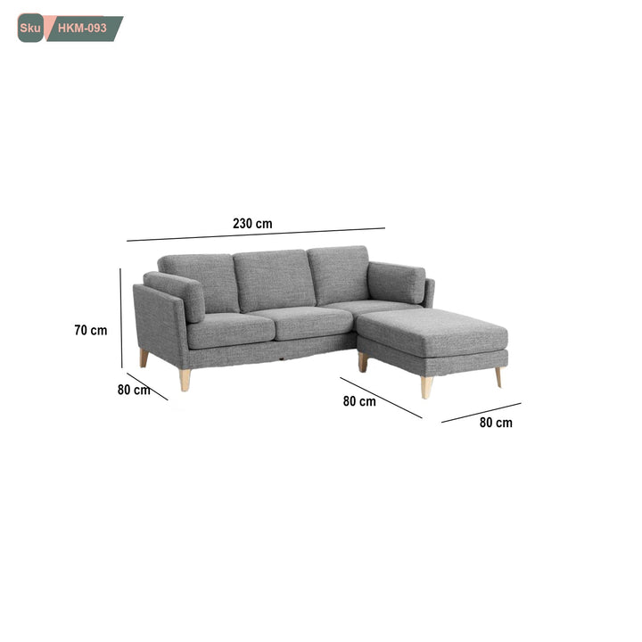 كنبة و بوف خشب - HKM-093 - هوم ديكوريا