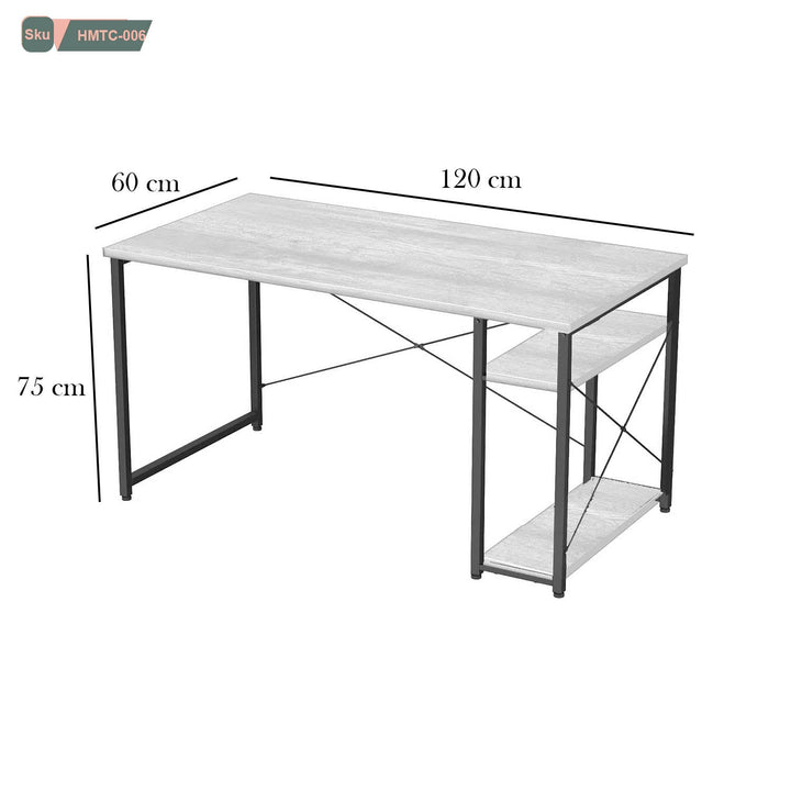 مكتب حديد وخشب ملامين - HMTC-006 - هوم ديكوريا