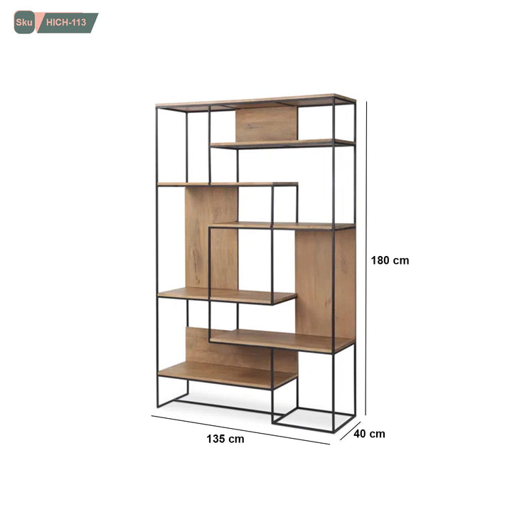 وحدة أرفف خشب MDF عالي الجودة - HICH-113 - هوم ديكوريا