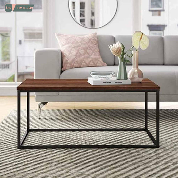 Iron and Melamine Wood Coffee Table - HMTC-049