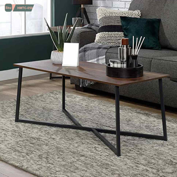 Iron and Melamine Wood Coffee Table - HMTC-050