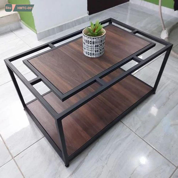 Iron and Melamine Wood Coffee Table - HMTC-081