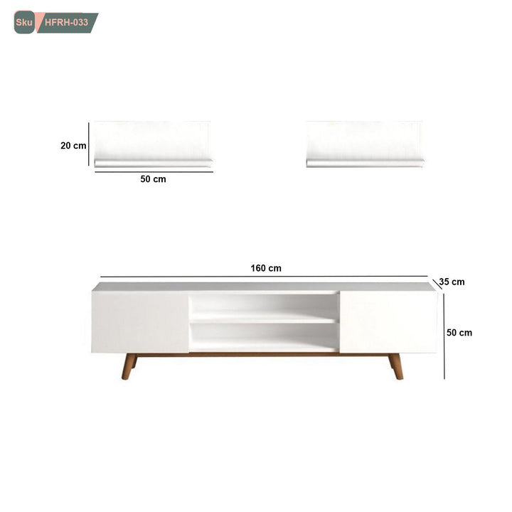 ترابيزة تليفزيون خشب أم دى أف عالي الجودة - HFRH-033 - هوم ديكوريا